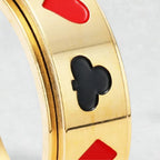 Bague Anti-Stress Rotative Motifs Cartes - Ace