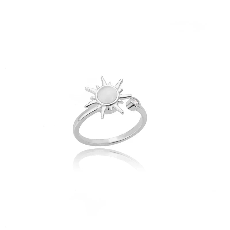 Bague Anti-Stress Tournante Soleil Ajustable - Sunshine
