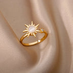 Bague Anti-Stress Tournante Soleil Ajustable - Sunshine