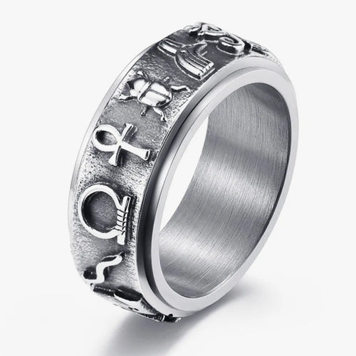 bague-anti-stress-avec-anneau-rotatif-hieroglyphes-horus-argent