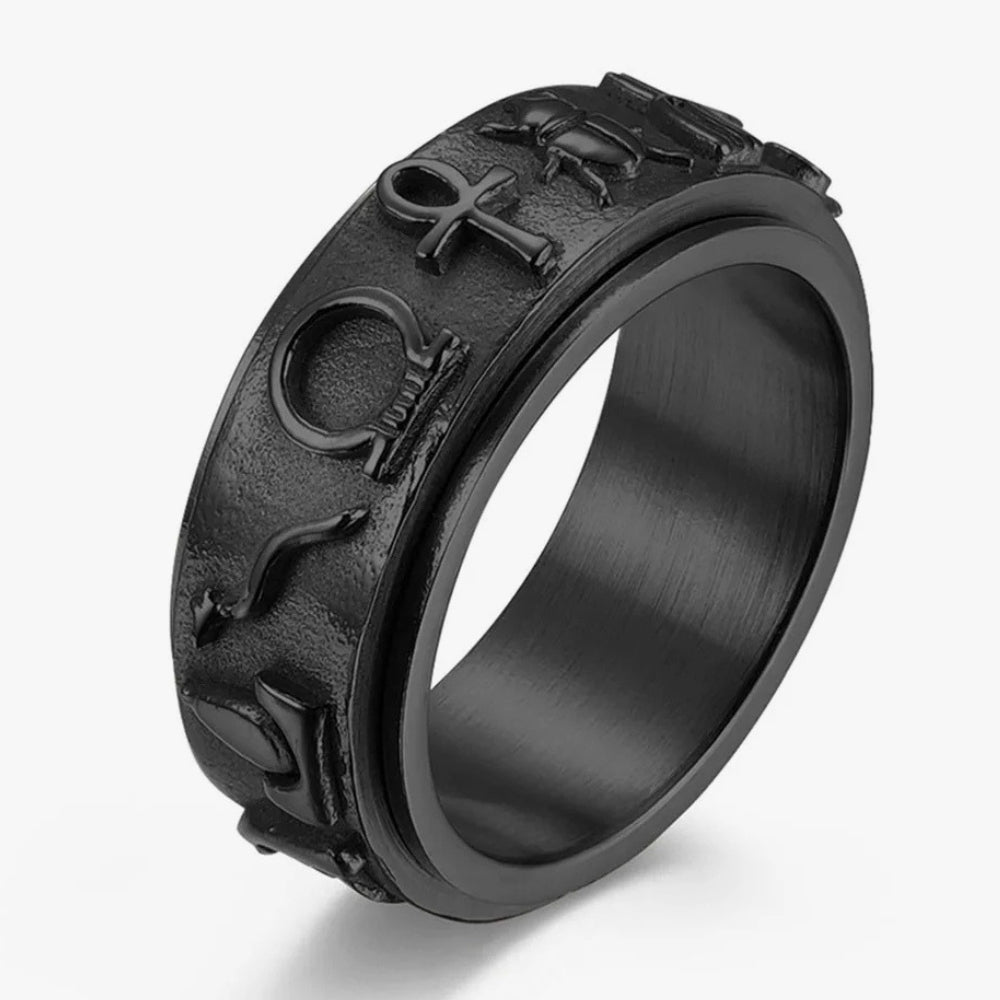 bague-anti-stress-avec-anneau-rotatif-hieroglyphes-horus-noir