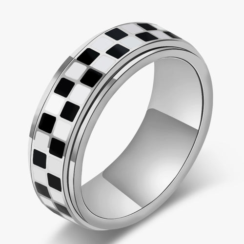 bague-anti-stress-carreaux-blancs-et-noirs-echiquier-argent