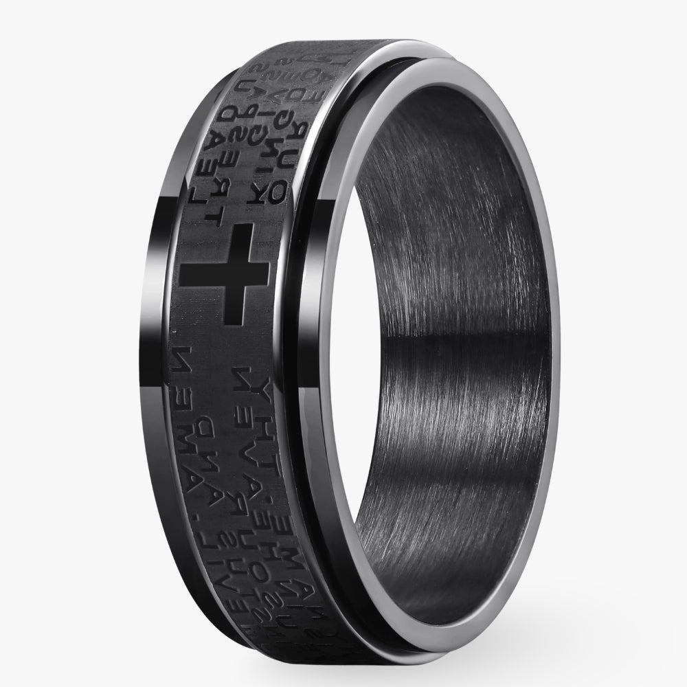 bague-anti-stress-chretienne-en-acier-inoxydable-brosse-fides-noir