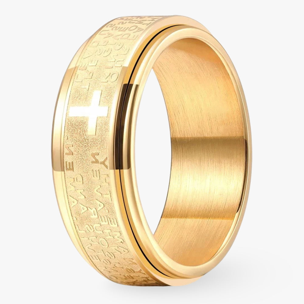 bague-anti-stress-chretienne-en-acier-inoxydable-brosse-fides-or