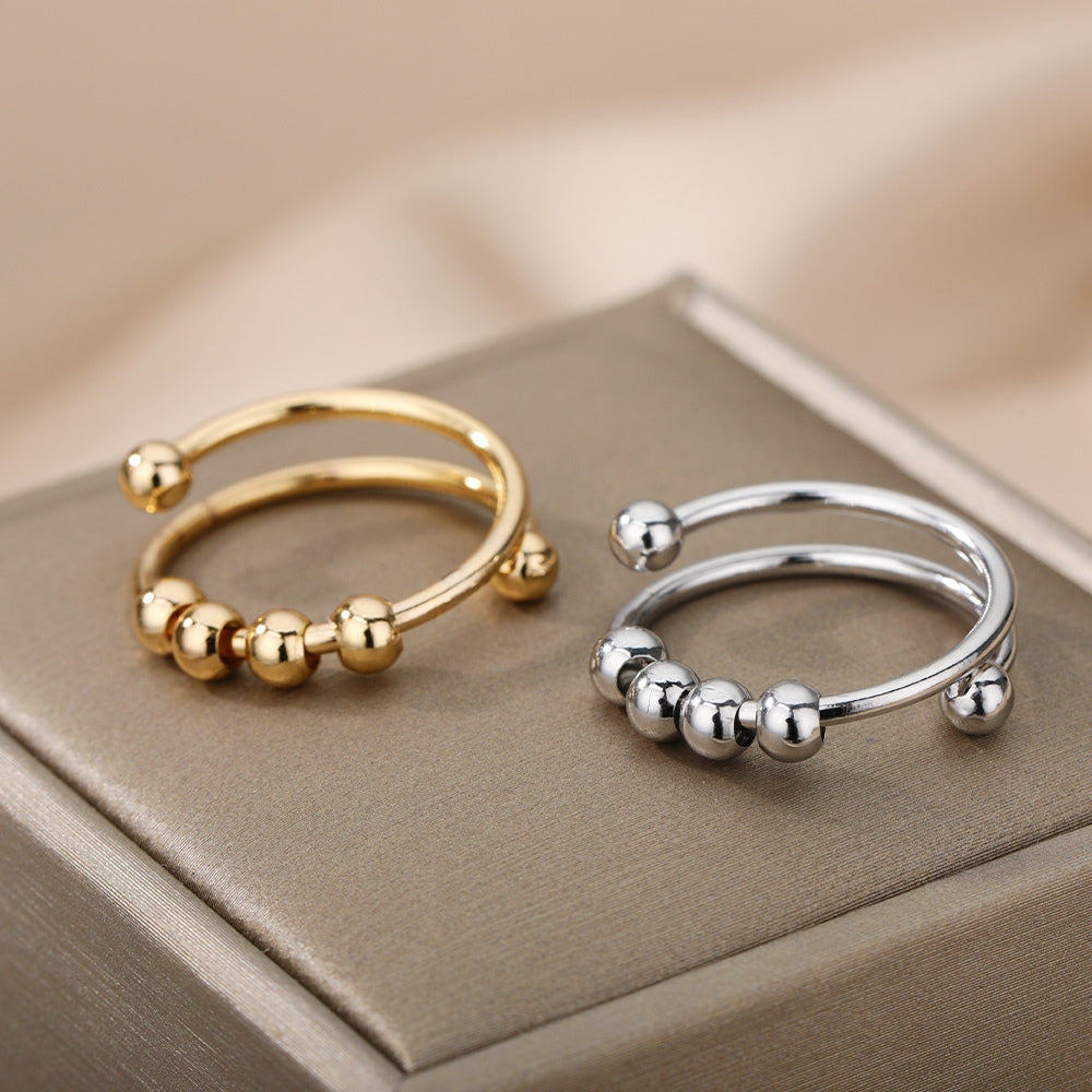 bague-anti-stress-tournante-a-perles-ajustable-ouverte-or-argent