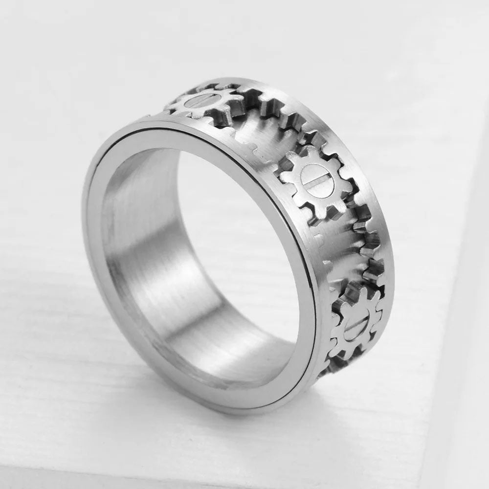 bague-anti-stress-tournante-engrenage-argentee-rotor-angle
