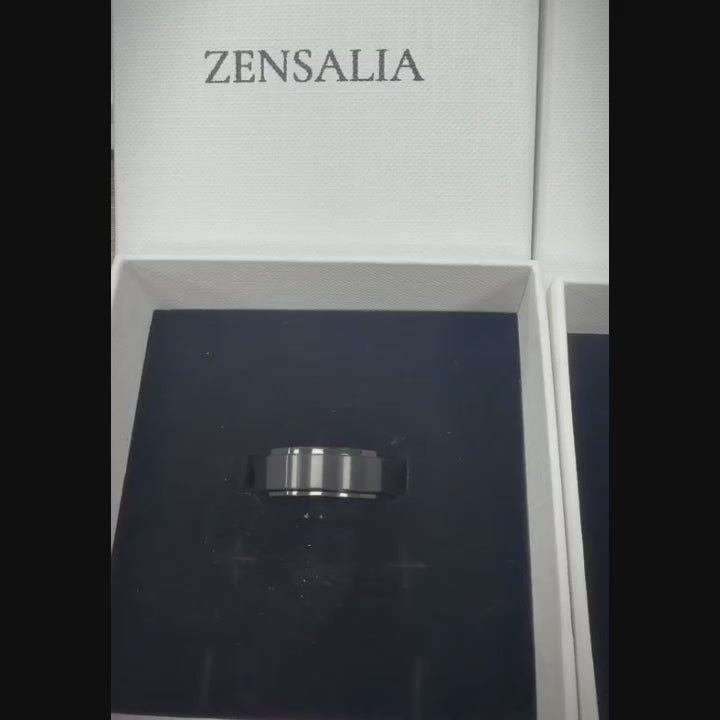 Bague Anti-Stress Rotative en Acier Inoxydable Brossé - Zénon